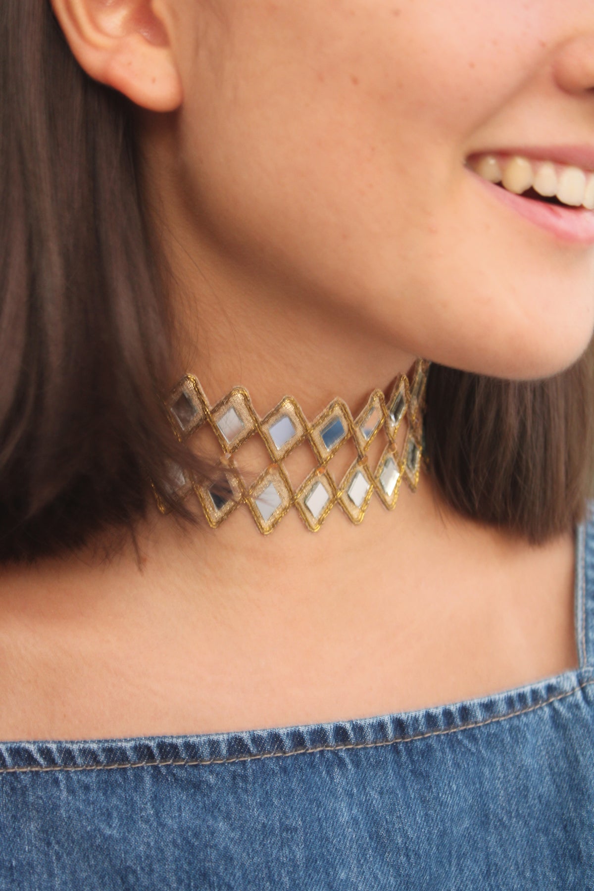 chocker losangos espelhados
