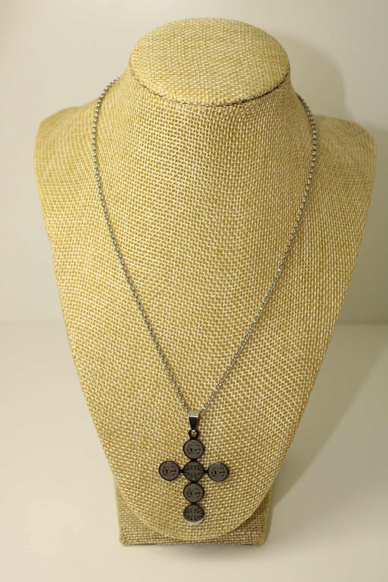 silver crucifix necklace