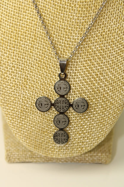 silver crucifix necklace