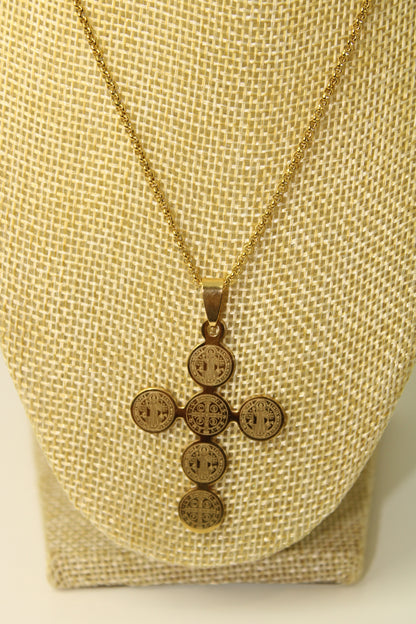 colar crucifixo dourado