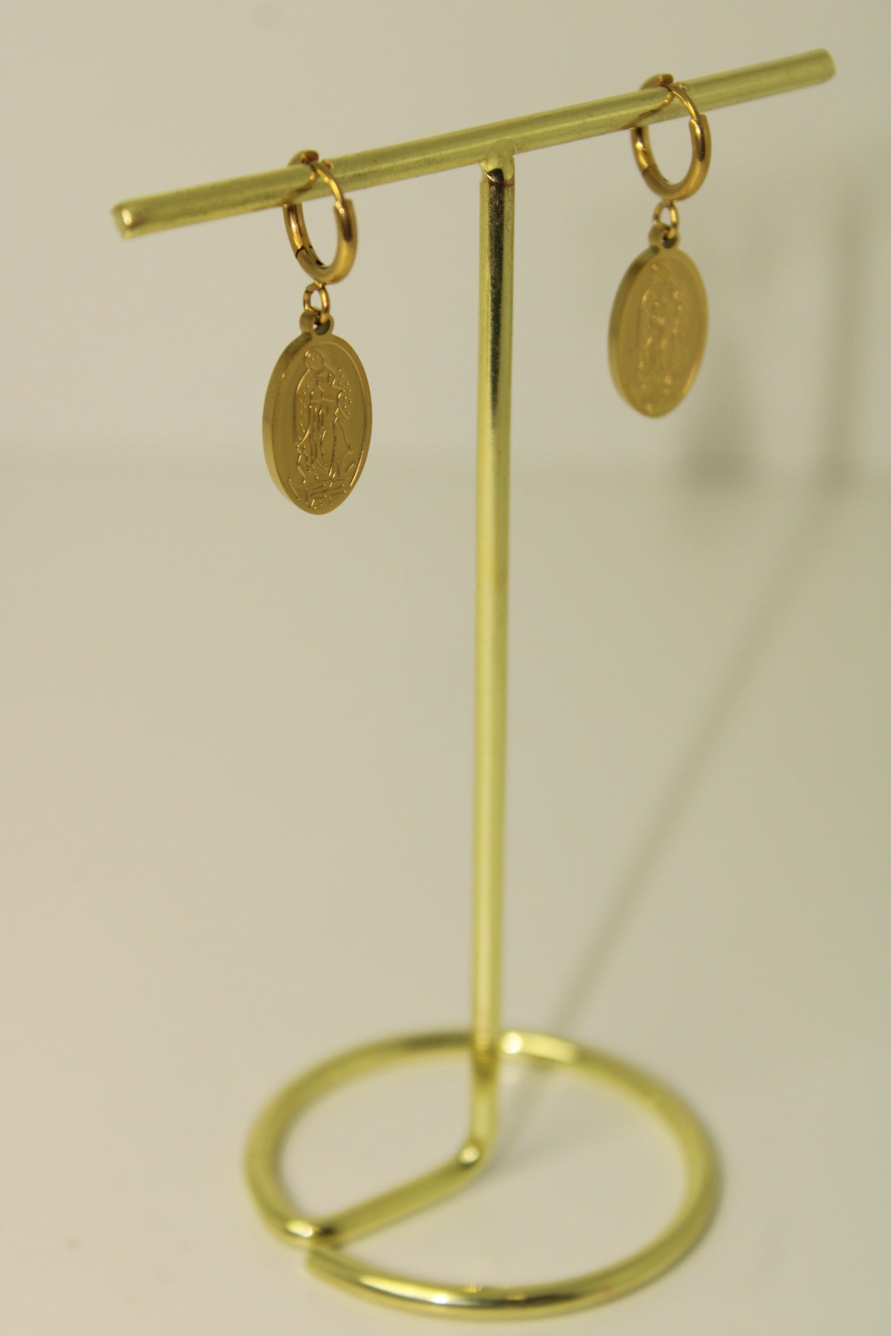 Our Lady hoop earring