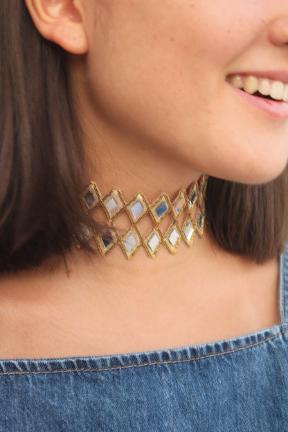 chocker losangos espelhados